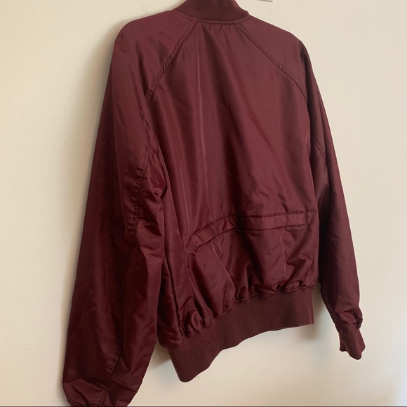Fear of God FOG Maroon/Red Satin Bomber Jacket XL - Picture 9 of 11